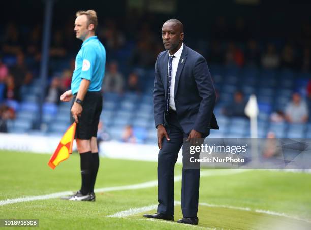 Chris Powell manager of Southend United during Sky Bet League One match between Southend United and Bradford City at Roots Hall Ground, Southend,...