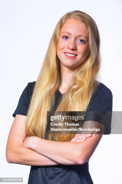 Noemi Topf poses during a portrait session at the Annual Women's Referee Course on August 18, 2018 in Unna, Germany.