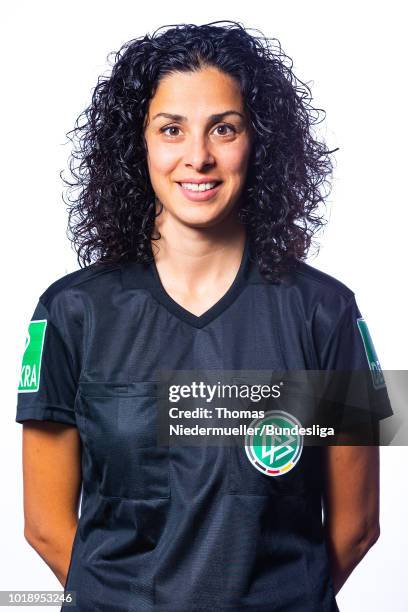 Uelfet Car poses during a portrait session at the Annual Women's Referee Course on August 18, 2018 in Unna, Germany.