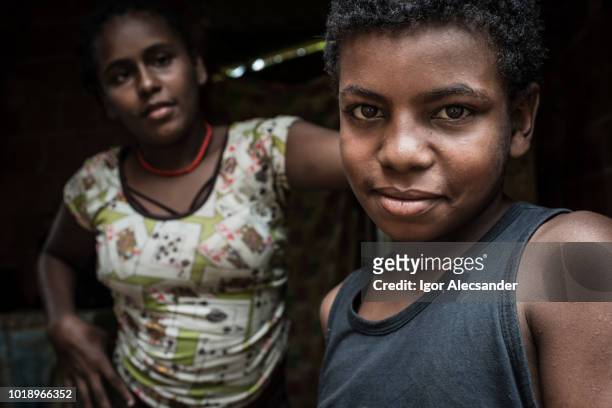 portrait of a brazilian teenagers at home - the project portraits stock pictures, royalty-free photos & images