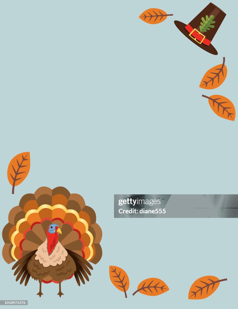 Flat Design Cute Autumn Background