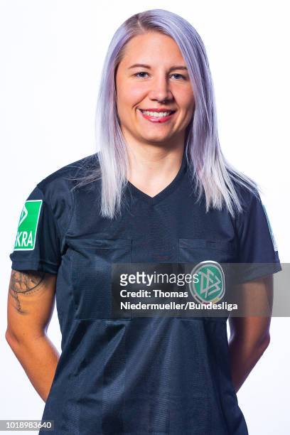 Nadja Lange poses during a portrait session at the Annual Women's Referee Course on August 18, 2018 in Unna, Germany.