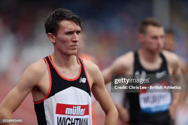 Jake Wightman of Great Britain in the Mens 800m during the Muller Grand Prix Birmingham IAAF Diamond League 2018 on August 18, 2018 in Birmingham,...