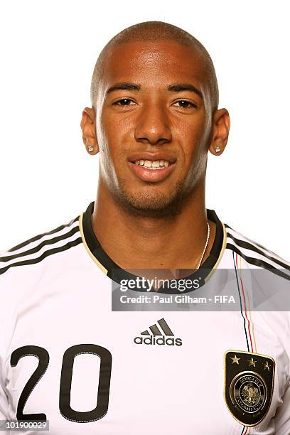 Jerome Boateng of Germany poses during the official Fifa World Cup 2010 portrait session at Velmore Hotel on June 8, 2010 in Pretoria, South Africa.