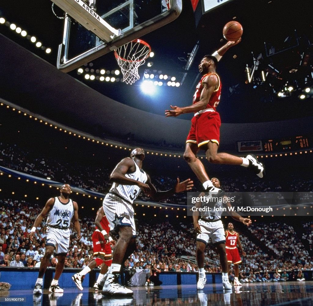 1995 Rockets Final Houston Rockets Robert Horry in action, dunk over Orlando Magic... News ...