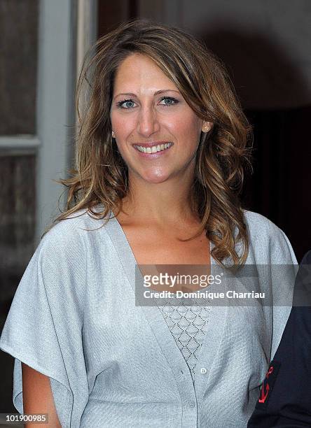 Maud Fontenoy poses as she arrives at the Soiree de gala Maud Fontenoy Fondation at Hotel de la Marine on June 8, 2010 in Paris, France.