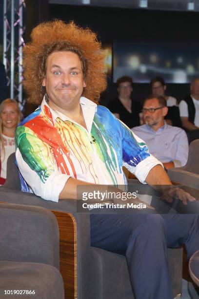 Konrad Stoeckel during the 'Tietjen und Bommes' TV show on August 17, 2018 in Hanover, Germany.