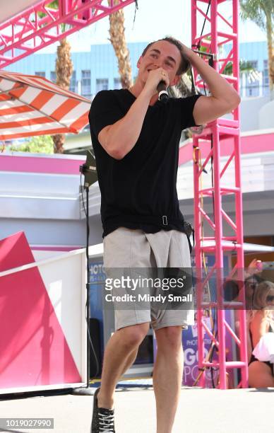 Recording artist Jesse McCartney performs at The Flamingo Go Pool on August 18, 2018 in Las Vegas, Nevada.