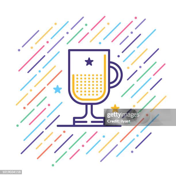 drink line icon - drinking juice bottle stock illustrations