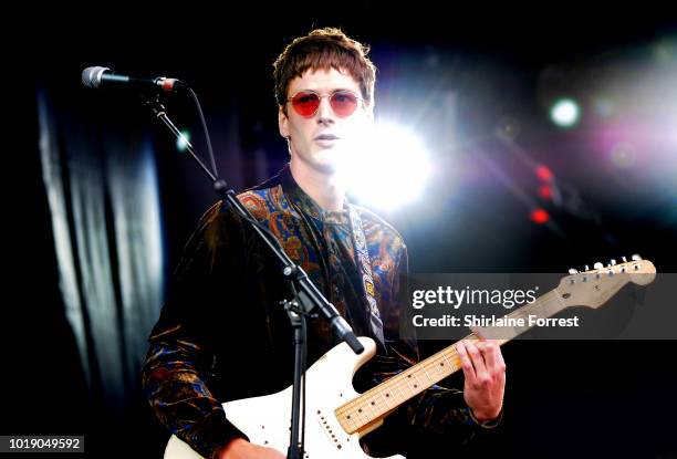 Jonny Brown of Twisted Wheel performs supporting Liam Gallagher at Emirates Old Trafford on August 18, 2018 in Manchester, England.