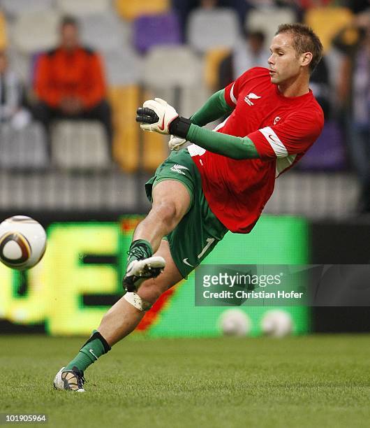 Mark Paston of New Zealand in action during the warm-up prior to the International Friendly match between Slovenia and New Zealand at the Stadion...