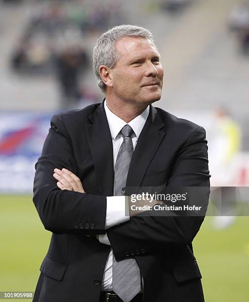 Head Coach Ricki Herbert of New Zealand looks on during the International Friendly match between Slovenia and New Zealand at the Stadion Ljudski vrt...