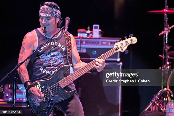 Scott Snyder of the band Great White performs during the Kentucky State Fair at Kentucky Exposition Center on August 18, 2018 in Louisville, Kentucky.