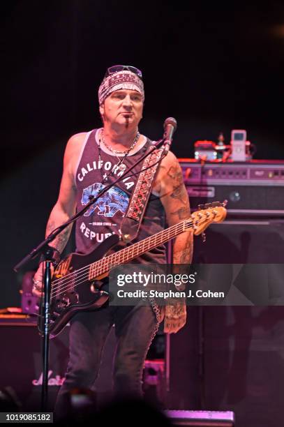 Scott Snyder of the band Great White performs during the Kentucky State Fair at Kentucky Exposition Center on August 18, 2018 in Louisville, Kentucky.