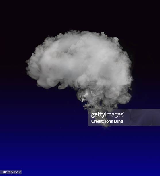 cloud brain intelligence - cloud brain stock pictures, royalty-free photos & images