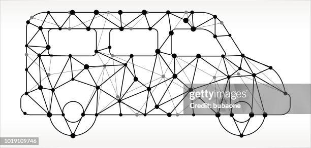 van triangle node black and white pattern - van white background stock illustrations