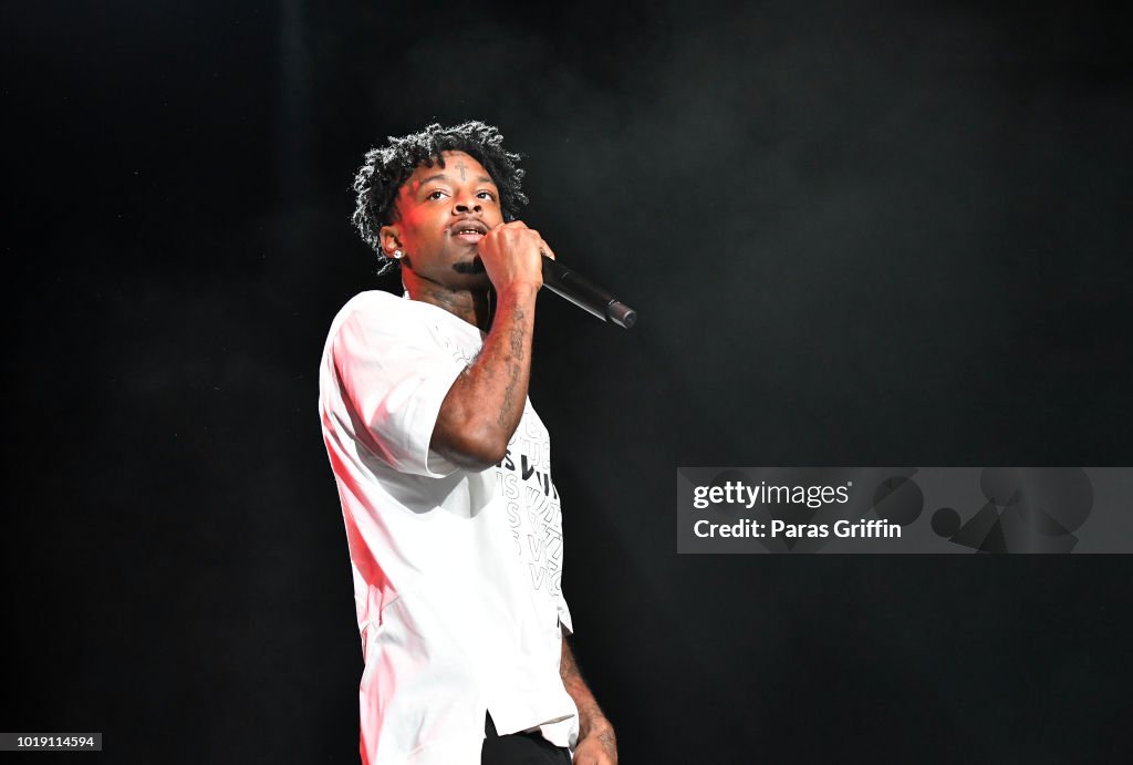 Savvg Rapper Rapper 21 Savage performs onstage during StreetzFest 2K18 at... News ...