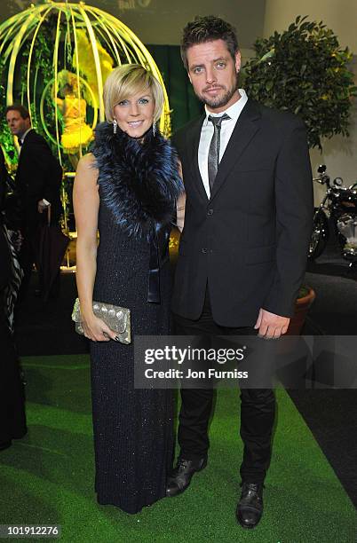 Keith Duffy and wife Lisa attend Ronan Keating's fourth annual Emeralds and Ivy Ball in aid of Cancer Research UK at Battersea Evolution on November...