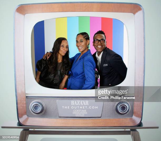 Michelle Cole, Tracee Ellis Ross, and Stanley Hudson attend Harper's BAZAAR and the CDG celebrate Excellence in Television Costume Design with the...