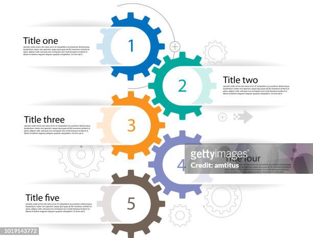 cogs infographics - infographic stock illustrations