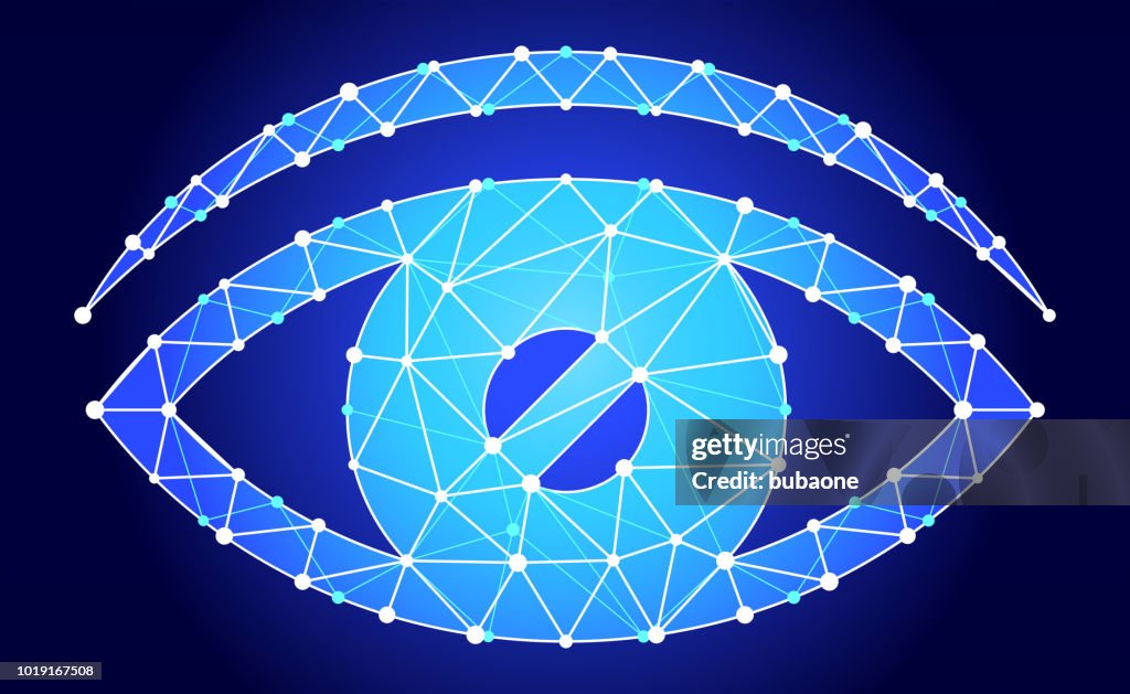 Vision Blue Triangle Node Vector Pattern High-Res Vector Graphic ...