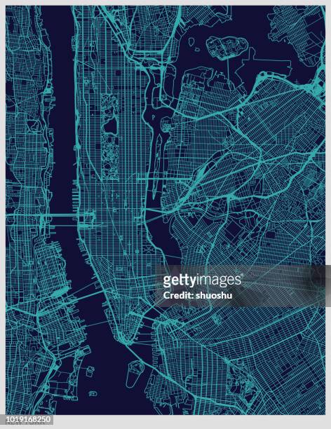 bildbanksillustrationer, clip art samt tecknat material och ikoner med new york city karta textur bakgrund - new york city