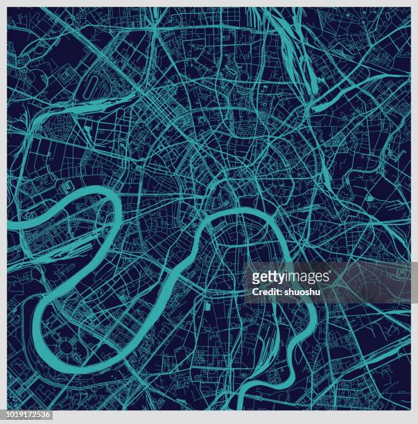 ilustrações de stock, clip art, desenhos animados e ícones de vector of moscow city map pattern - moscow