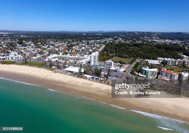 An aerial view is seen during the Sunshine Coast Marathon and Half Marathon on August 19, 2018 in Sunshine Coast, Australia.