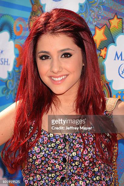 Actress Ariana Grande attends the Make-A-Wish Foundation's Day of Fun hosted by Kevin & Steffiana James held at Santa Monica Pier on March 14, 2010...
