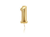 Numeral 1. Foil balloon number One