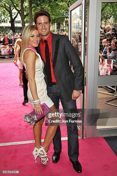 Hofit Golan and Stephen Bowman of classical vocal group Blake attend the European Premiere of 'Killers' at Odeon West End on June 9, 2010 in London,...