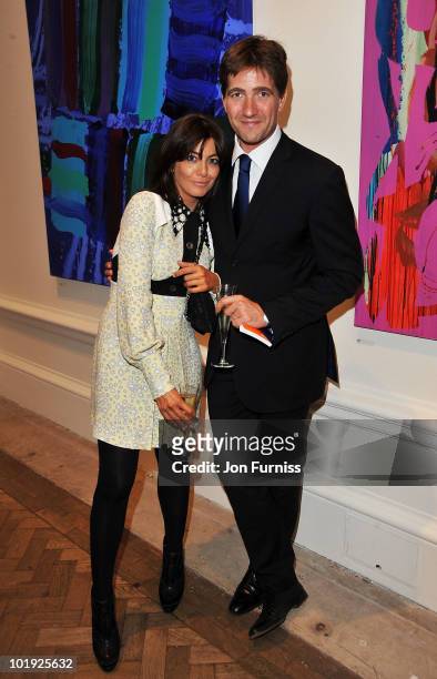 Claudia Winkleman and Kris Thykier attend the Royal Academy Summer Exhibiton 2010 VIP preview at the Royal Academy of Arts on June 9, 2010 in London,...