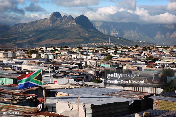 General view of the Kayelitsha Township on June 9, 2010 in Cape Town, South Africa. The first World Cup ever held in Africa is due to begin in less...