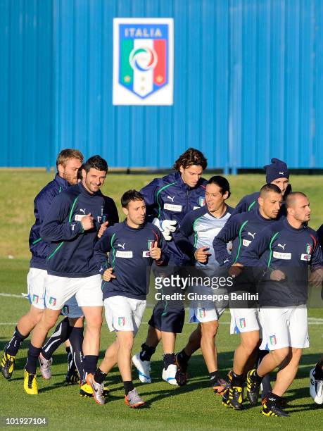 Italy training in Centurion during the 2010 FIFA World Cup on June 9, 2010 in Centurion, South Africa.