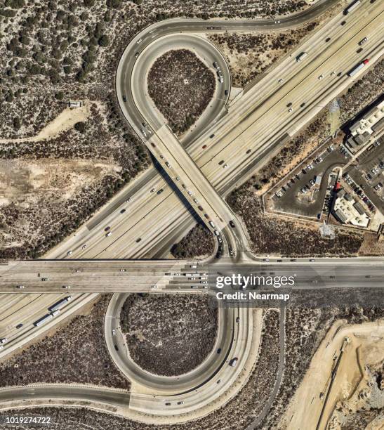 freeways. los angeles, california - los angeles freeway stock pictures, royalty-free photos & images