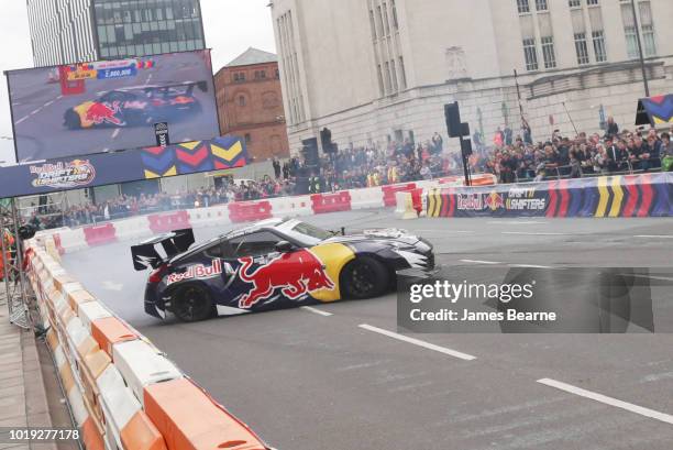 Abdo Feghali displays his precision driving as he competes at Red Bull Drift Shifters, the UKÕs biggest and loudest drifting event on August 19, 2018...