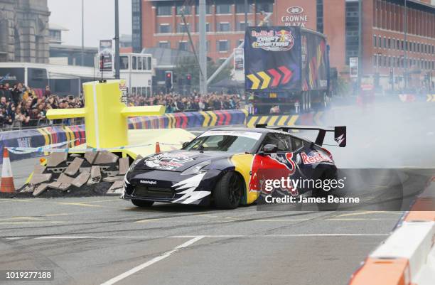 Abdo Feghali displays his precision driving as he competes at Red Bull Drift Shifters, the UKÕs biggest and loudest drifting event on August 19, 2018...