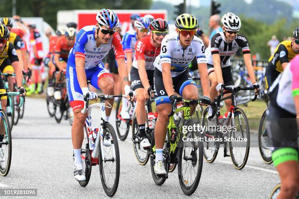 Start / Matteo Trentin of Italy and Team Mitchelton-Scott European Champion Jersey / Peloton / during the 23rd Euroeyes Cyclassics 2018 a 217,6km...