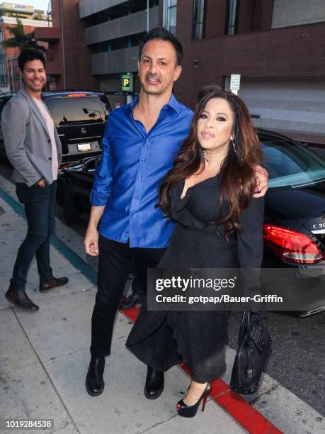 Mark Steven and Brooke Lewis are seen on August 18, 2018 in Los Angeles, California.