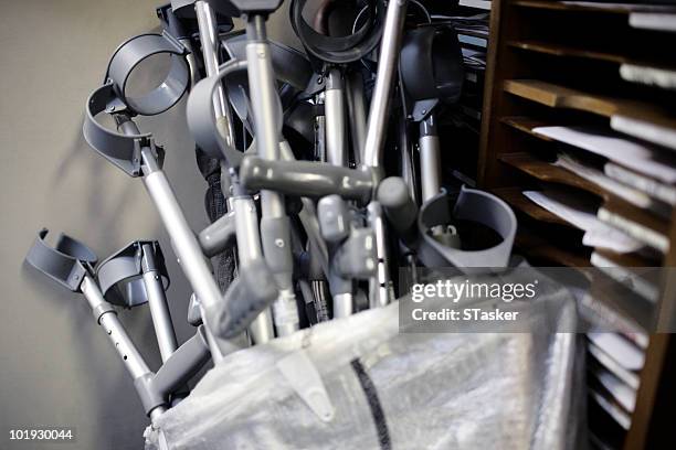 crutches - crutch stock pictures, royalty-free photos & images