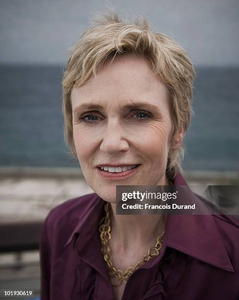 Actress Jane lynch attends the 'Glee' portrait session at Grimaldi Forum during the annual Monte Carlo Television Festival on June 9, 2010 in...