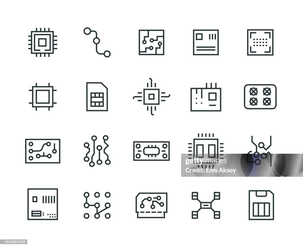 Abstract Electronics Icon Set