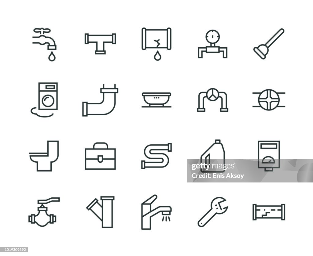 Klempner-Icon-Set