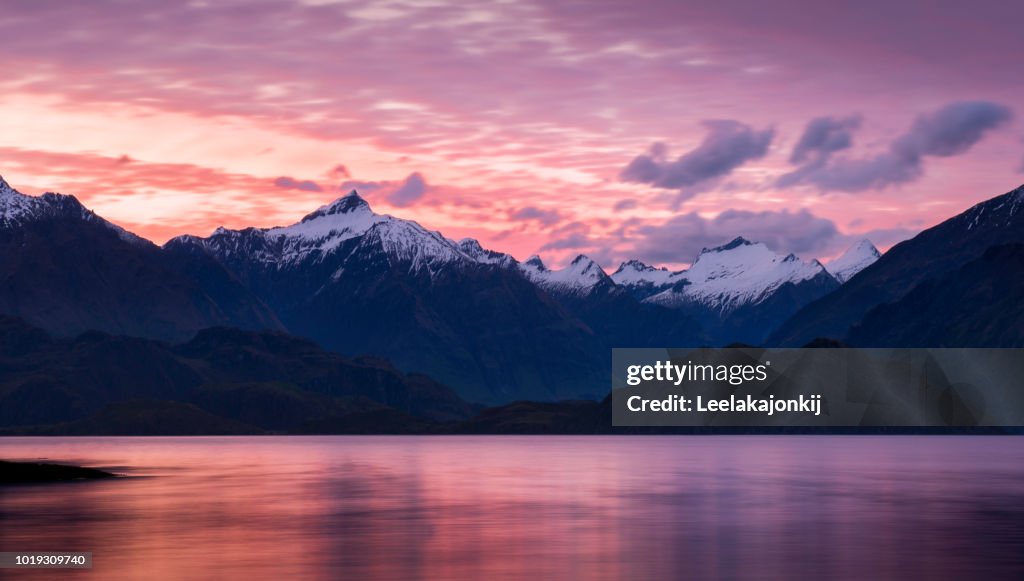 Sunset in Queenstown NZ