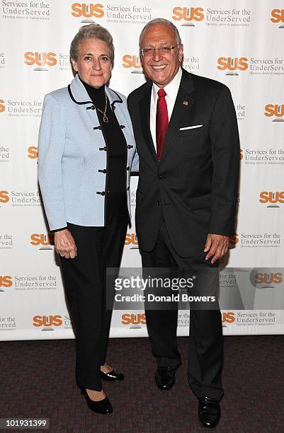Joan Catell and Robert Catell attend the Services For The Underserved honoring President Bill Clinton with a Humanitarian Award at Frederick P. Rose...