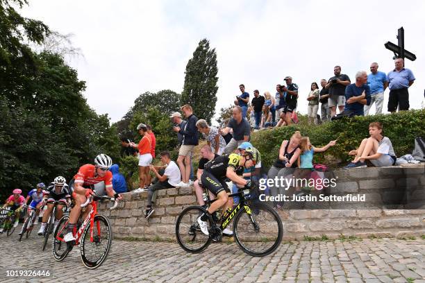 Christopher Juul Jensen of Denmark and Team Mitchelton - Scott / Muur van Geraardsbergen / Fans / Public / during the 14th BinckBank Tour 2018, Stage...