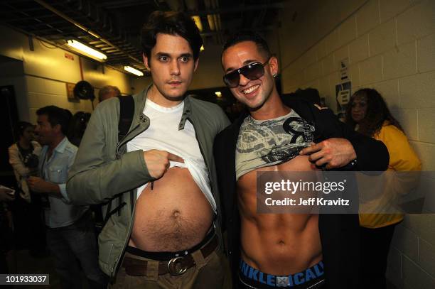 John Mayer and Mike Sorrentino attends the 2010 CMT Music Awards at the Bridgestone Arena on June 9, 2010 in Nashville, Tennessee.