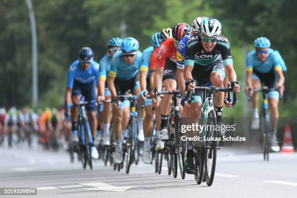 Cesare Benedetti of Italy and Team Bora Hansgrohe / Peloton / during the 23rd Euroeyes Cyclassics 2018 a 217,6km race from Hamburg to Hamburg on...