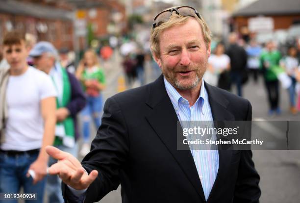 Dublin , Ireland - 19 August 2018; Former Taoiseach Enda Kenny makes his way to Croke Park prior to the GAA Hurling All-Ireland Senior Championship...