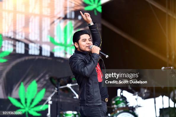 Singer Adán R Singer Adan Sanchez Jacobo of the band La Kultura performs onstage ...